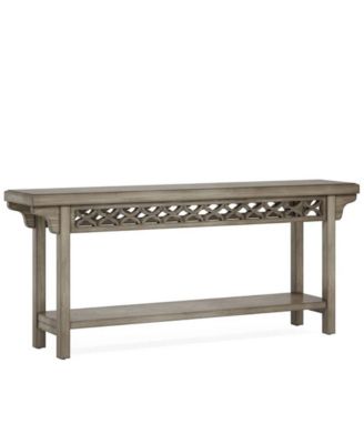 Farmhouse Narrow Console Table with Storage Shelves for Entryway, Hallway and Sofa Back Use