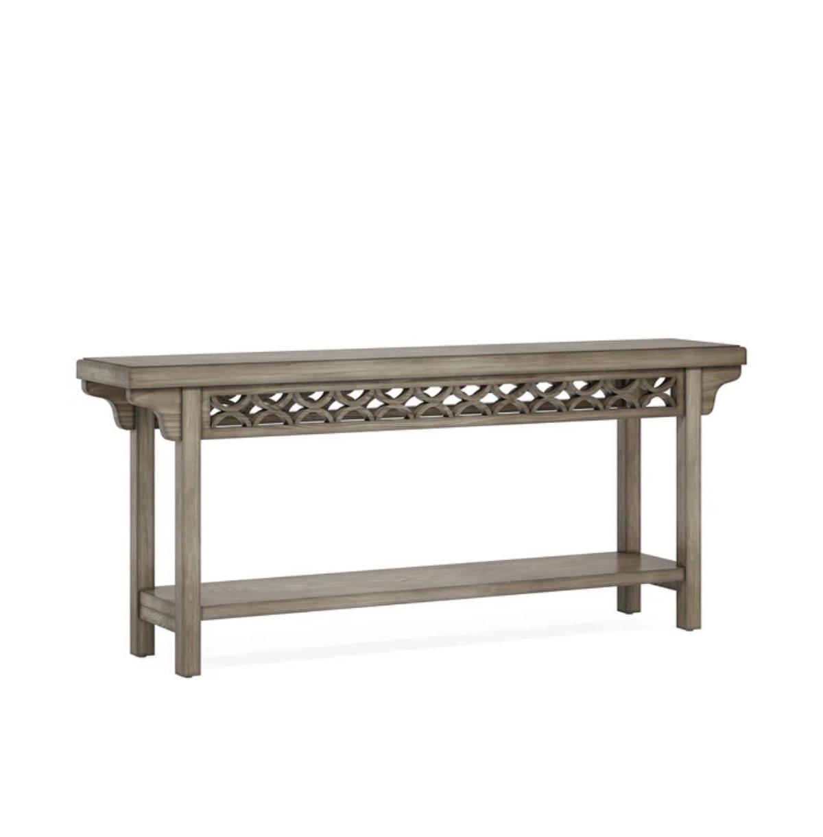 Slickblue Farmhouse Narrow Console Table with Storage Shelves for Entryway, Hallway and Sofa Back Use