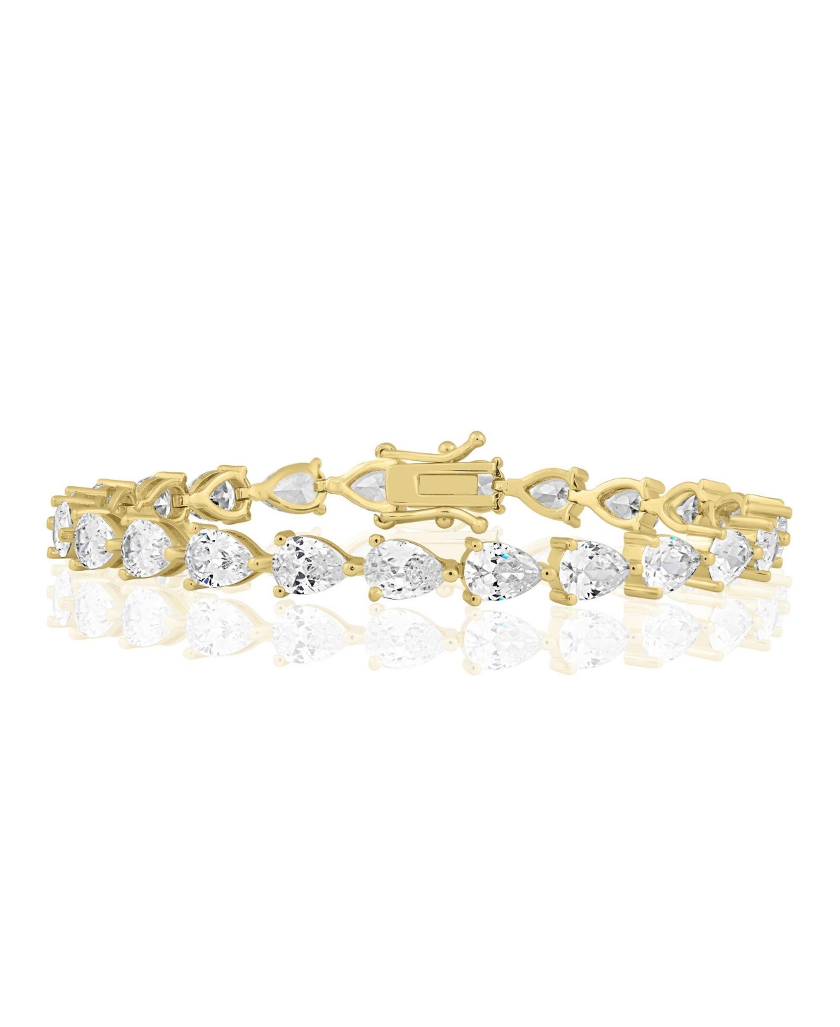 Simona Radiant Pearshaped Cz Tennis Bracelet