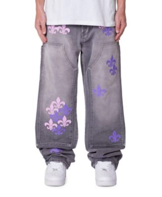Men's Ultra Baggy Fleur Embroidered Carpenter Pants