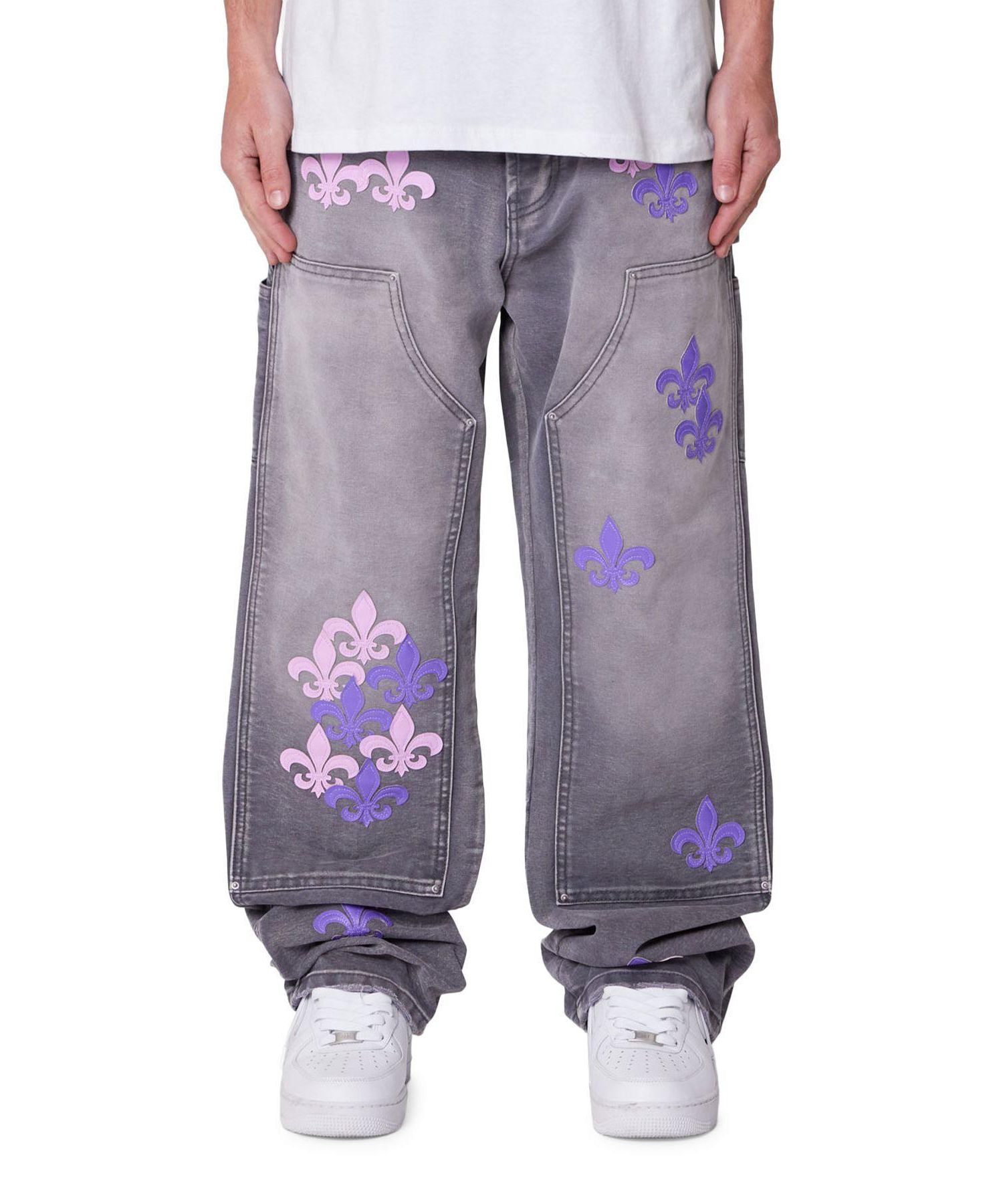 Men's Ultra Baggy Fleur Embroidered Carpenter Pants