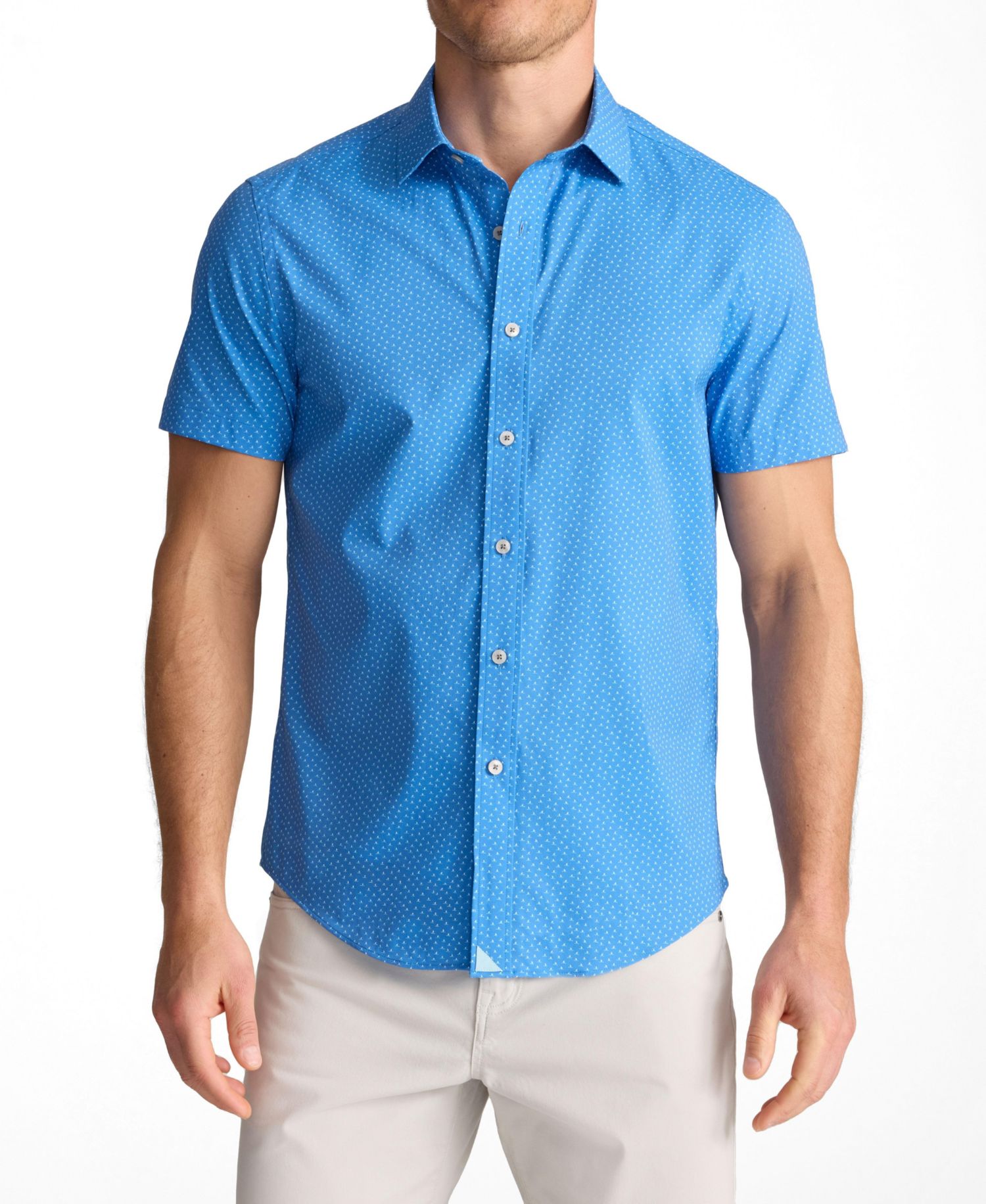 Men's Slim Fit Performance Short-Sleeve Livingston Shirt