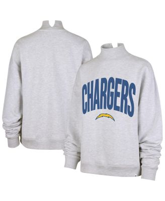 Women's Gray Los Angeles Chargers Subtle Muse Mock Neck Sweatshirt