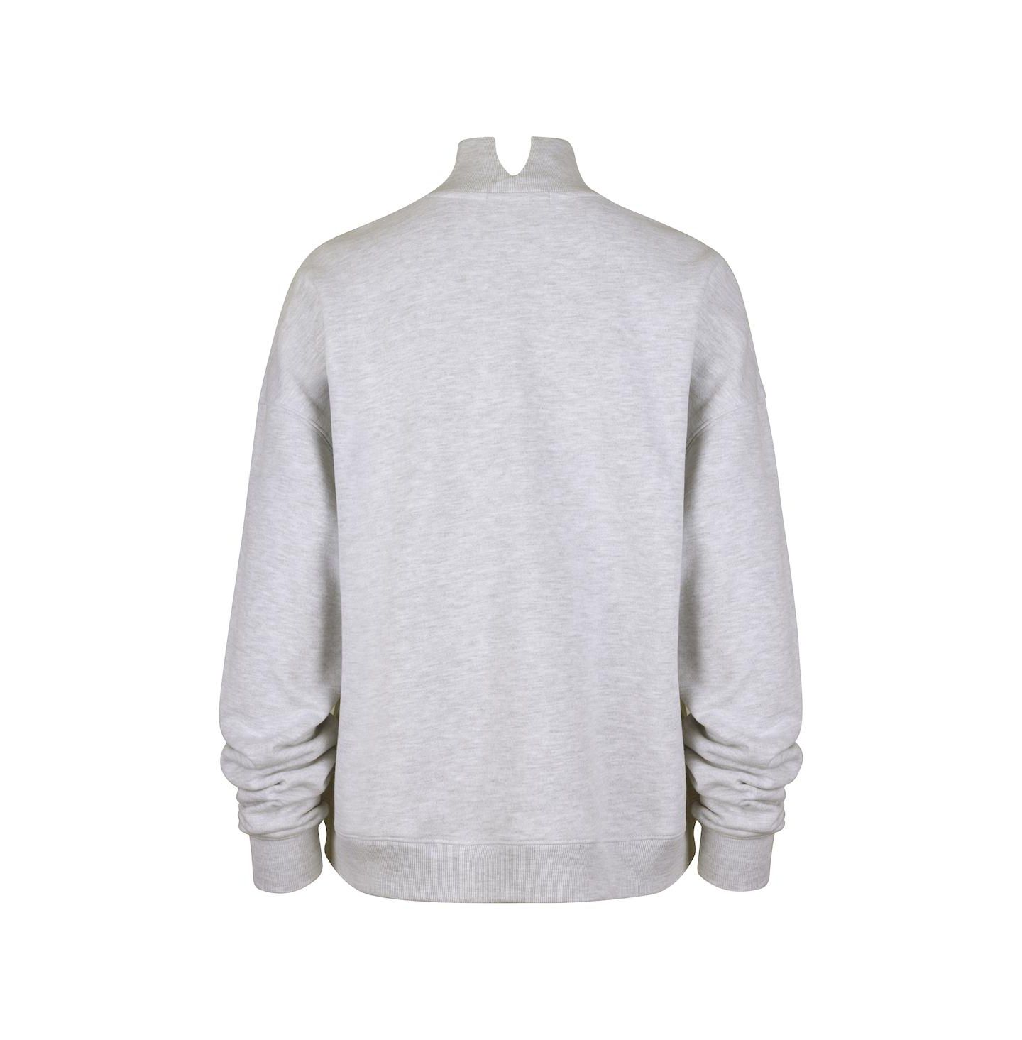Женская толстовка '47 Brand Heather Gray New York Mets Subtle Muse Mock Neck — фото 3