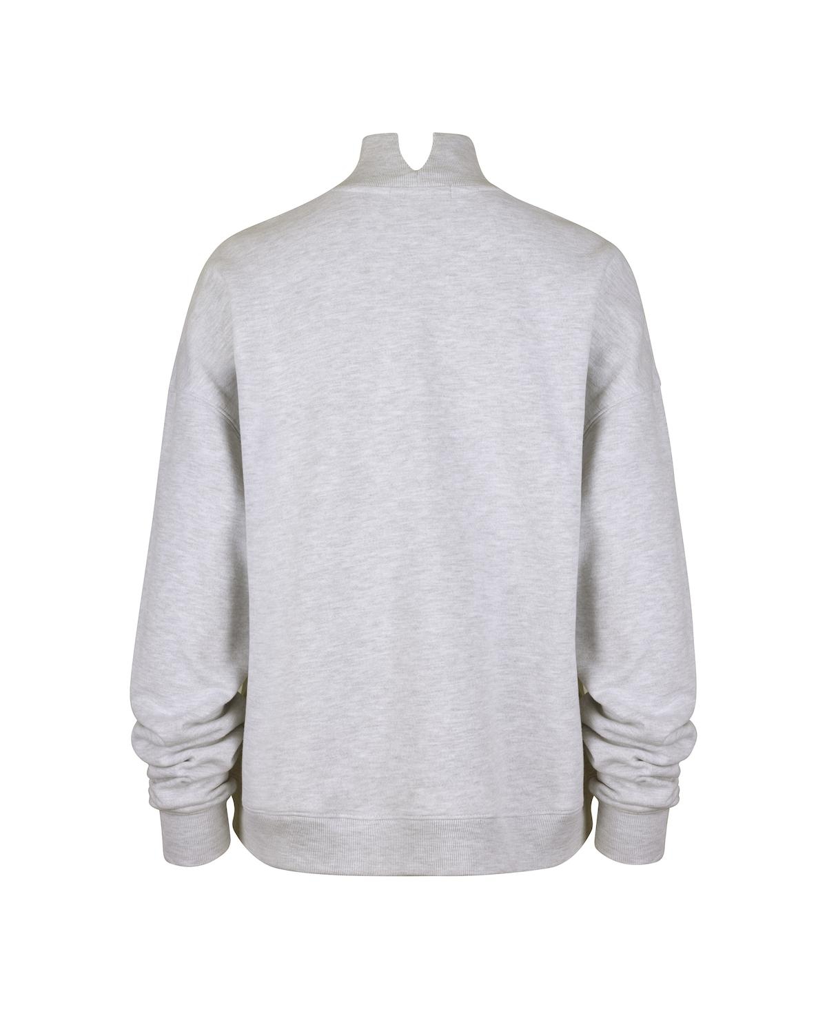 '47 Brand Women's Heather Gray New York Mets Subtle Muse Mock Neck Sweatshirt