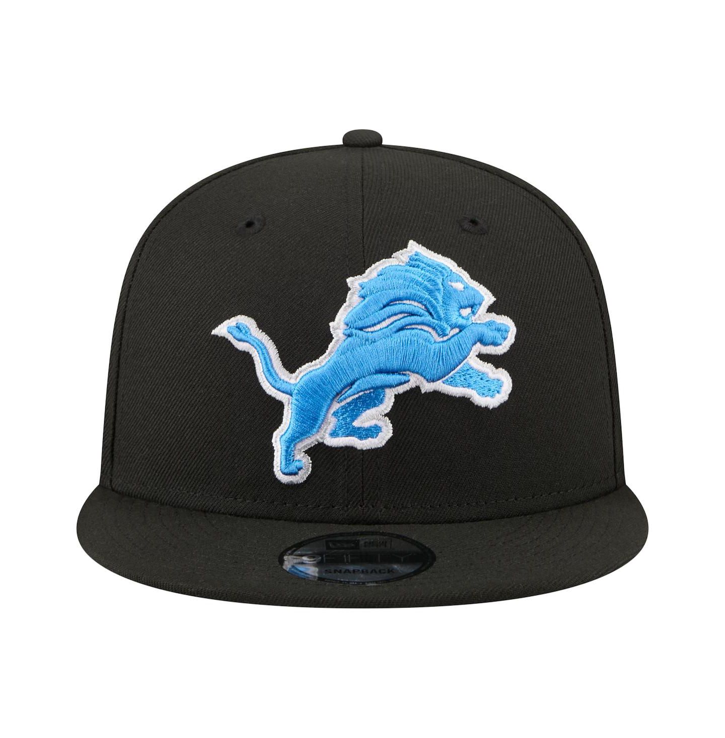 Мужская кепка New Era Black Detroit Lions 9FIFTY Snapback Hat — фото 5