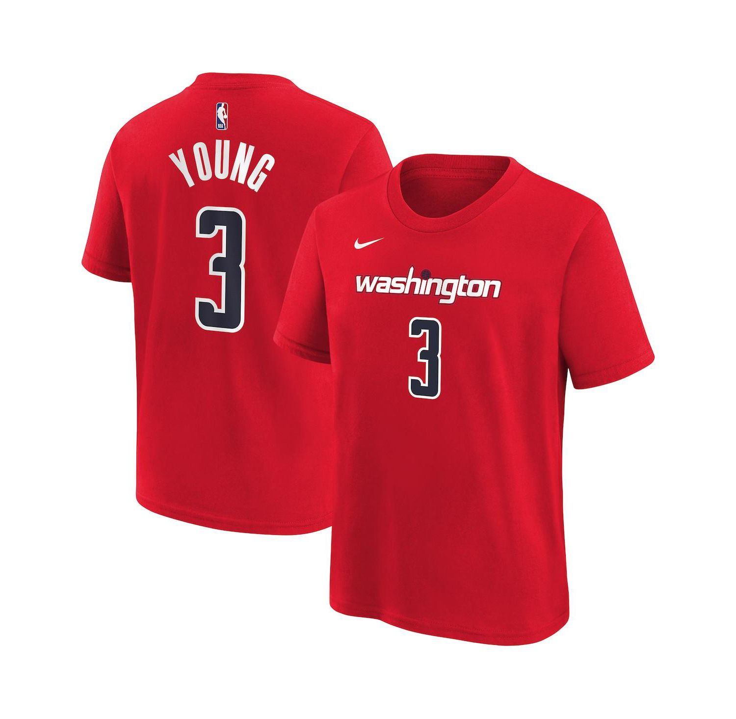Big Boys and Girls Trae Young Red Washington Wizards 2026 Name & Number T-Shirt