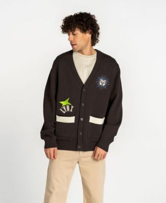Men's and Women's Anthracite Minnesota Lynx Oversized Button-Up Jacquard Cardigan Sweater