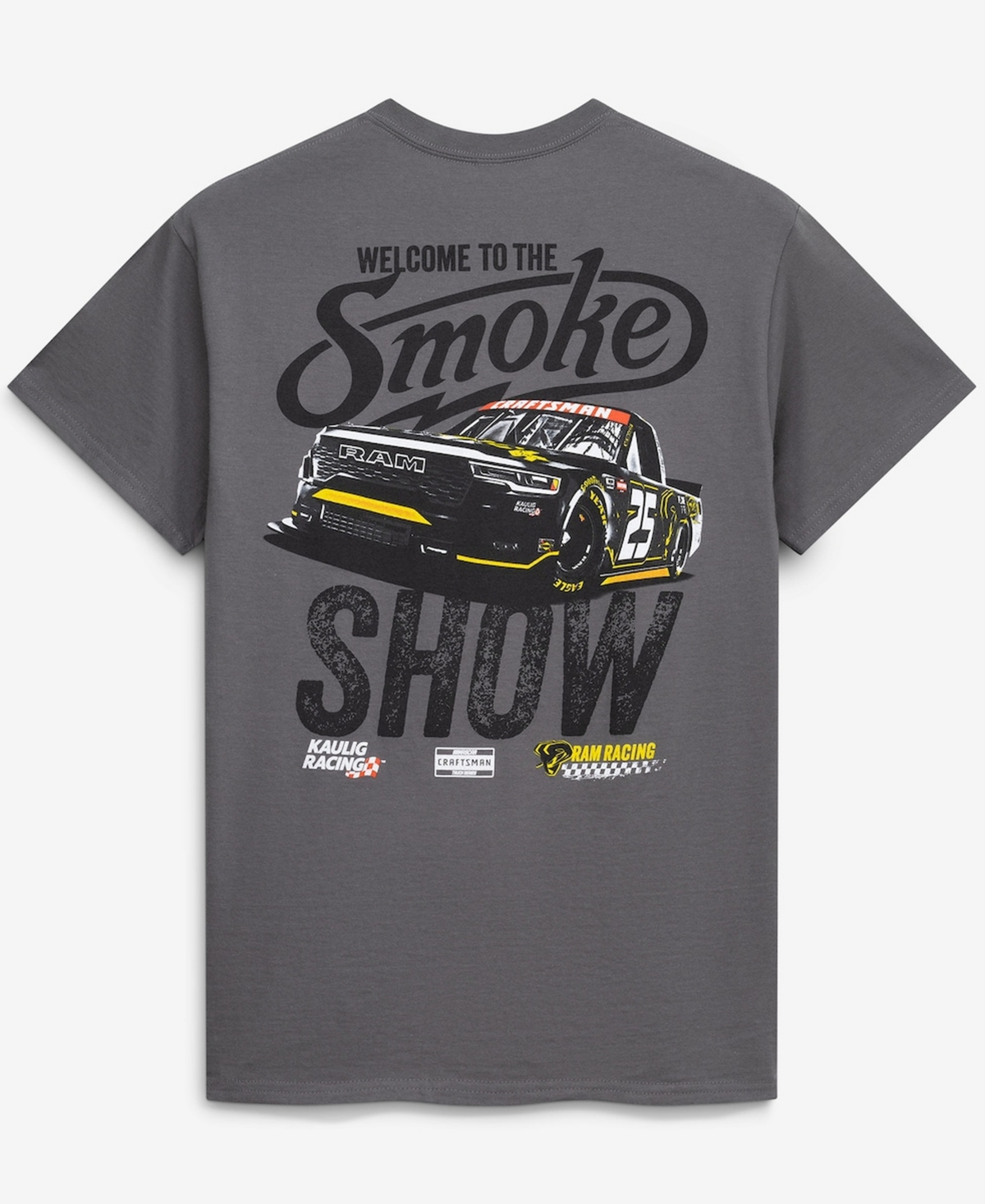 Kaulig Racing Men's x Ram Gray Tony Stewart 25 Smoke Show T-Shirt