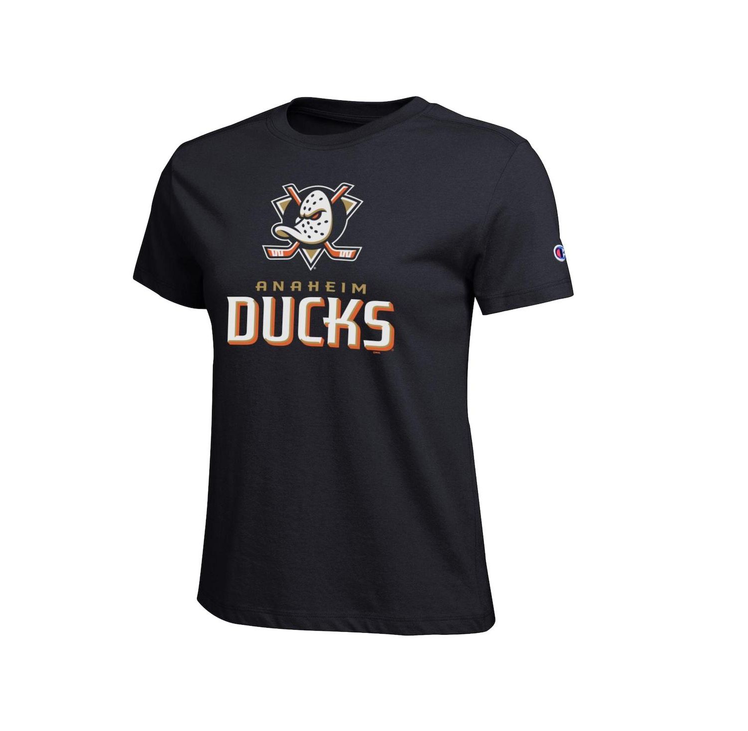Women's Black Anaheim Ducks Wordmark Lockup T-Shirt