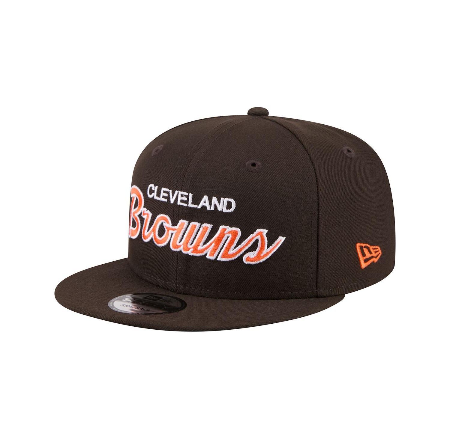 Men's Brown Cleveland Browns Core Team Script 9FIFTY Snapback Hat