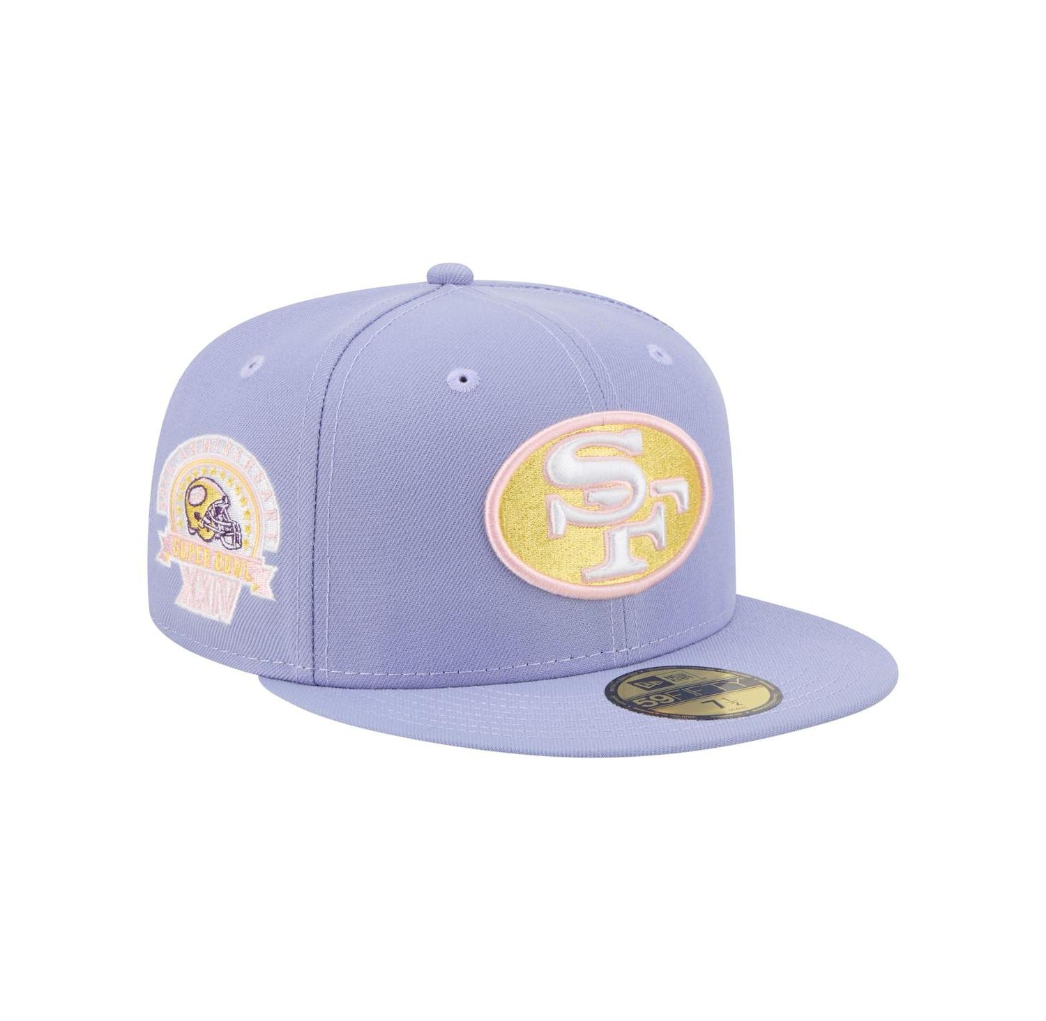 Men's Light Purple San Francisco 49ers Lavender Bloom 59FIFTY Fitted Hat