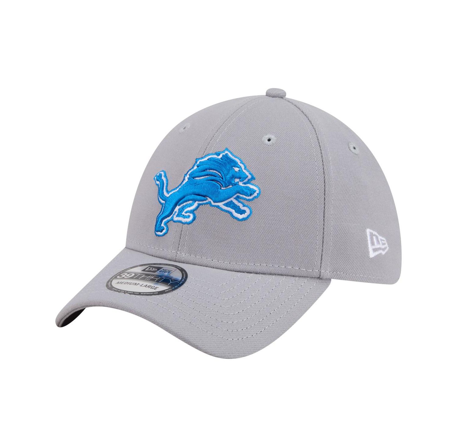 Men's Gray Detroit Lions Core Team 39THIRTY Flex Hat