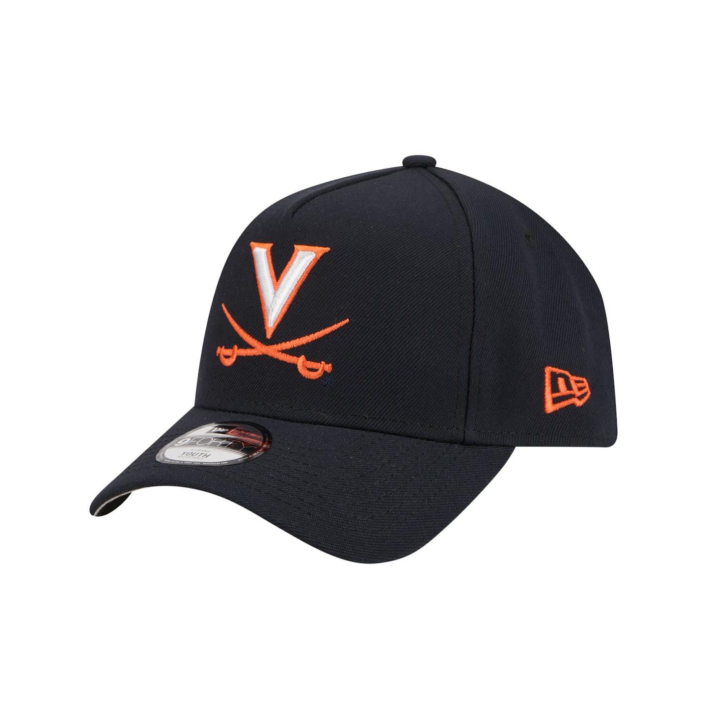 Детская кепка New Era Navy Virginia Cavaliers 9FORTY A-Frame Adjustable Hat — фото 1