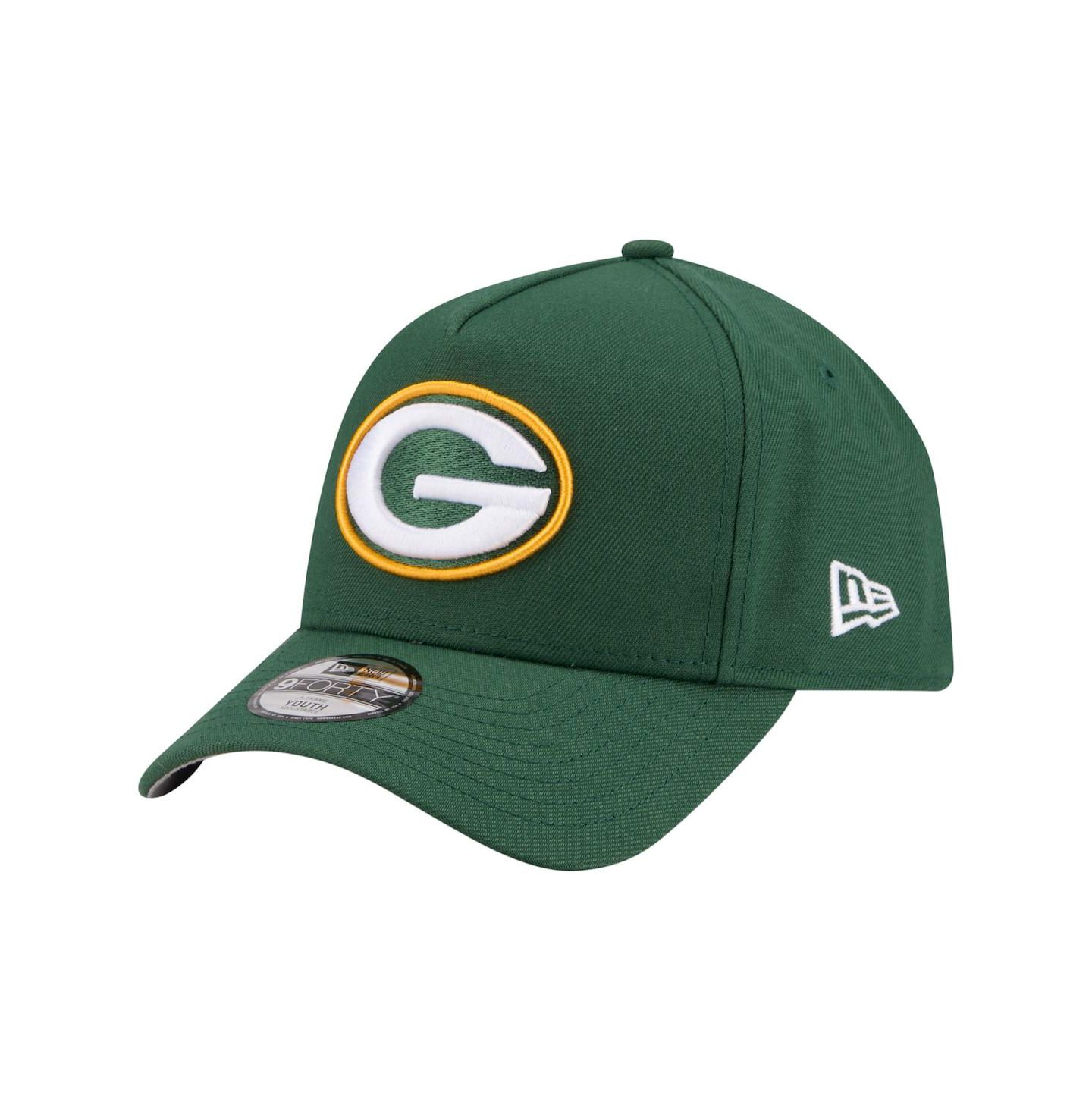 Детская кепка New Era Green Green Bay Packers 9FORTY A-Frame Adjustable Hat — фото 1