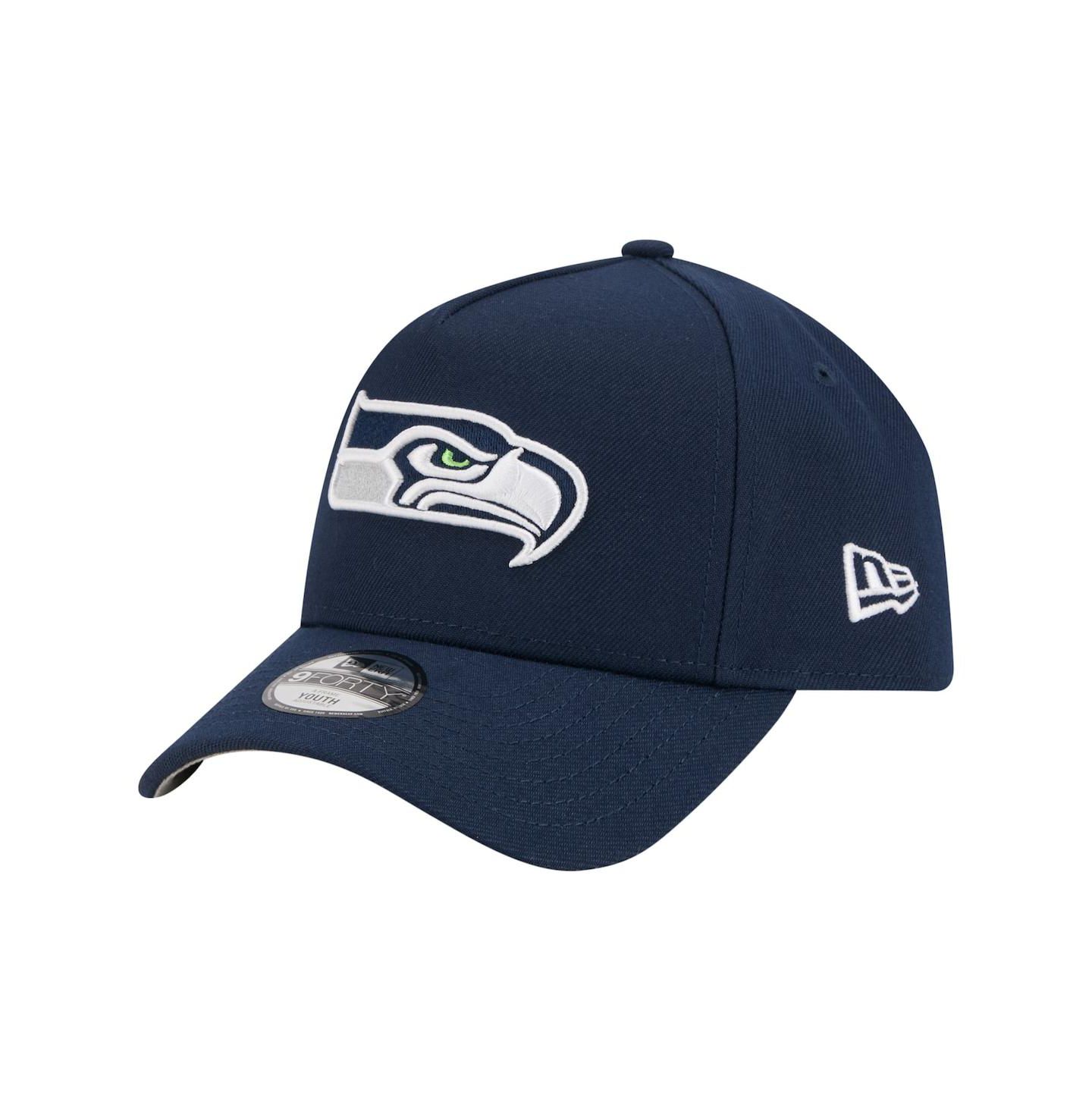 Детская кепка New Era College Navy Seattle Seahawks 9FORTY A-Frame Adjustable Hat — фото 1
