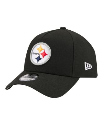 Big Boys and Girls Black Pittsburgh Steelers 9FORTY A-Frame Adjustable Hat