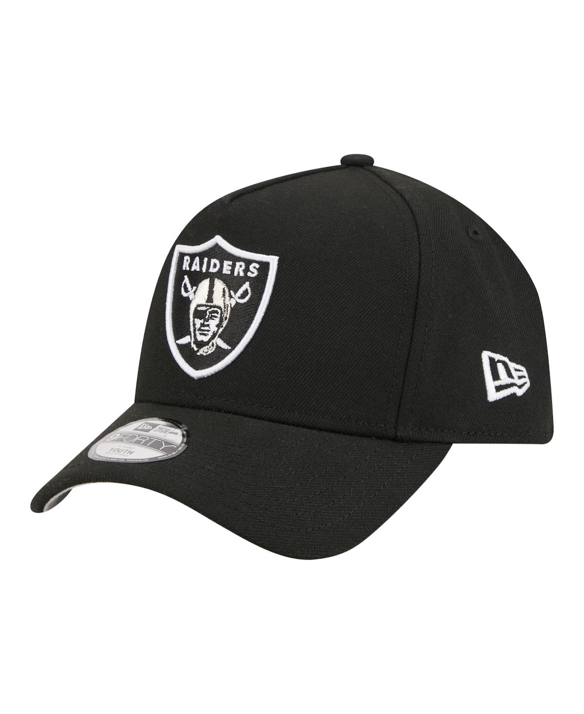 New Era Big Boys and Girls Black Las Vegas Raiders 9FORTY A-Frame Adjustable Hat - Black