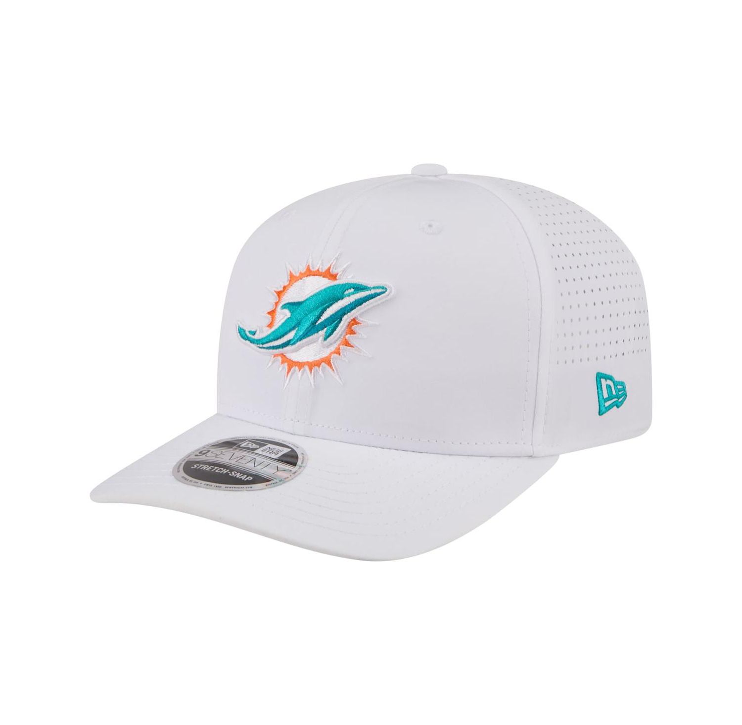 Men's White Miami Dolphins Name Plate 9SEVENTY Adjustable Hat