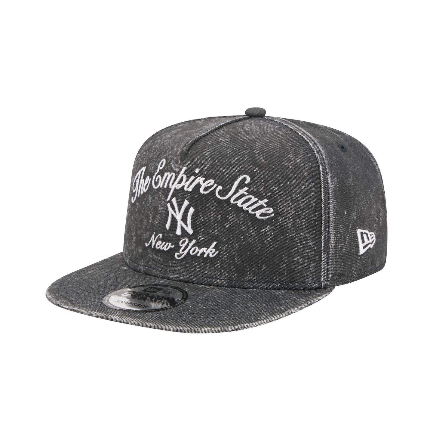 Мужская кепка New Era Black New York Yankees City Slogan A-Frame 9FIFTY Snapback Hat — фото 1