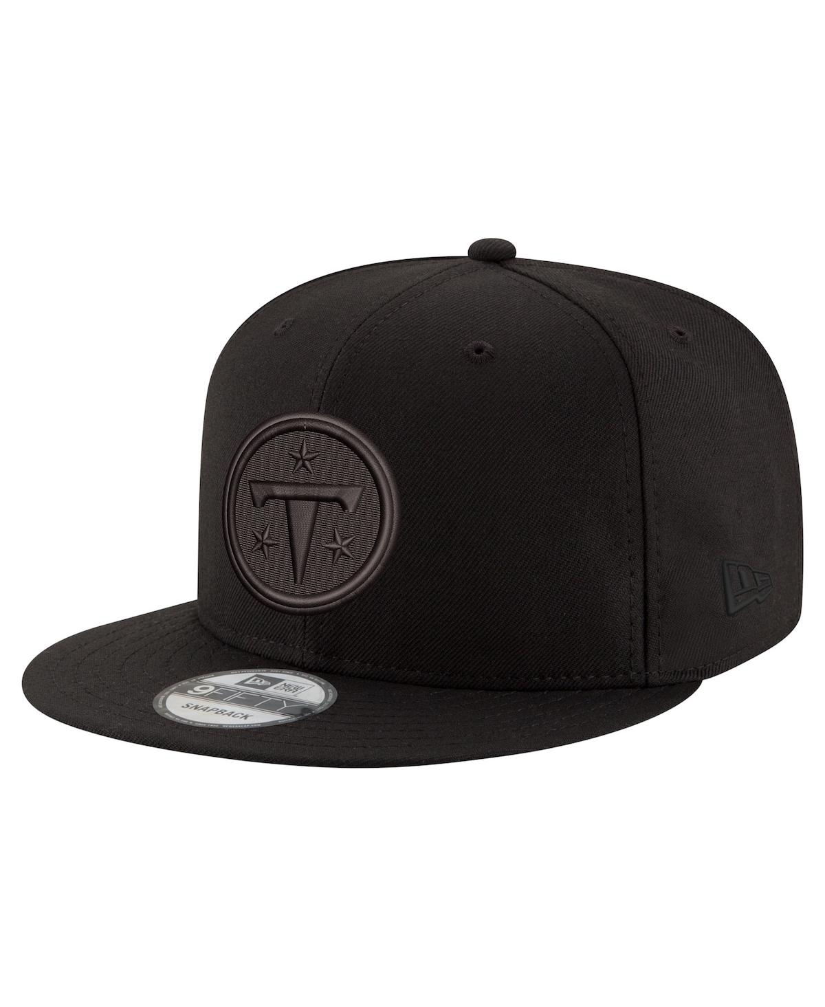 New Era Men's Black Tennessee Titans Black on Black 9FIFTY Snapback Hat - Black