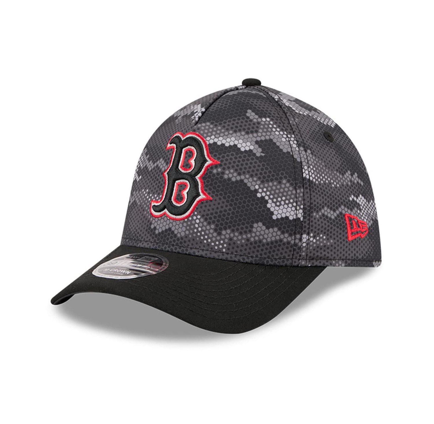 Men's Black Boston Red Sox Camo 39THIRTY A-Frame Flex Hat