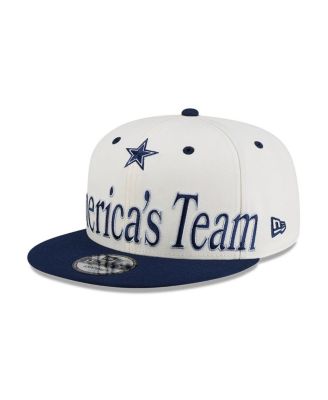 Men's Cream Dallas Cowboys Oversized Slogan 9FIFTY Snapback Hat