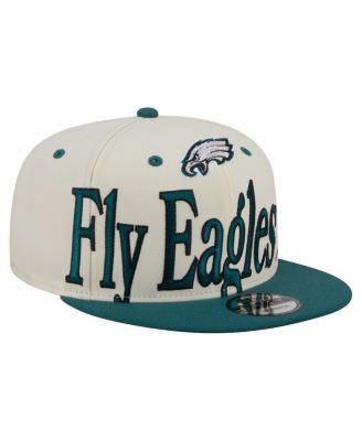 Men's Cream Philadelphia Eagles Oversized Slogan 9FIFTY Snapback Hat
