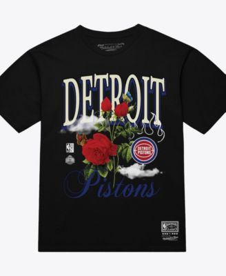 Men's and Women's Black Detroit Pistons Floral Graphic T-Shirt