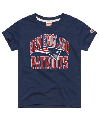 Big Boys and Girls Navy New England Patriots Arch Tri-Blend T-Shirt