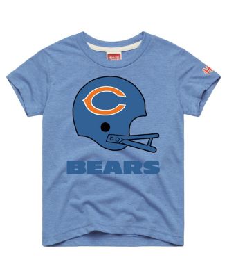 Big Boys and Girls Light Blue Chicago Bears Big Helmet Tri-Blend T-Shirt
