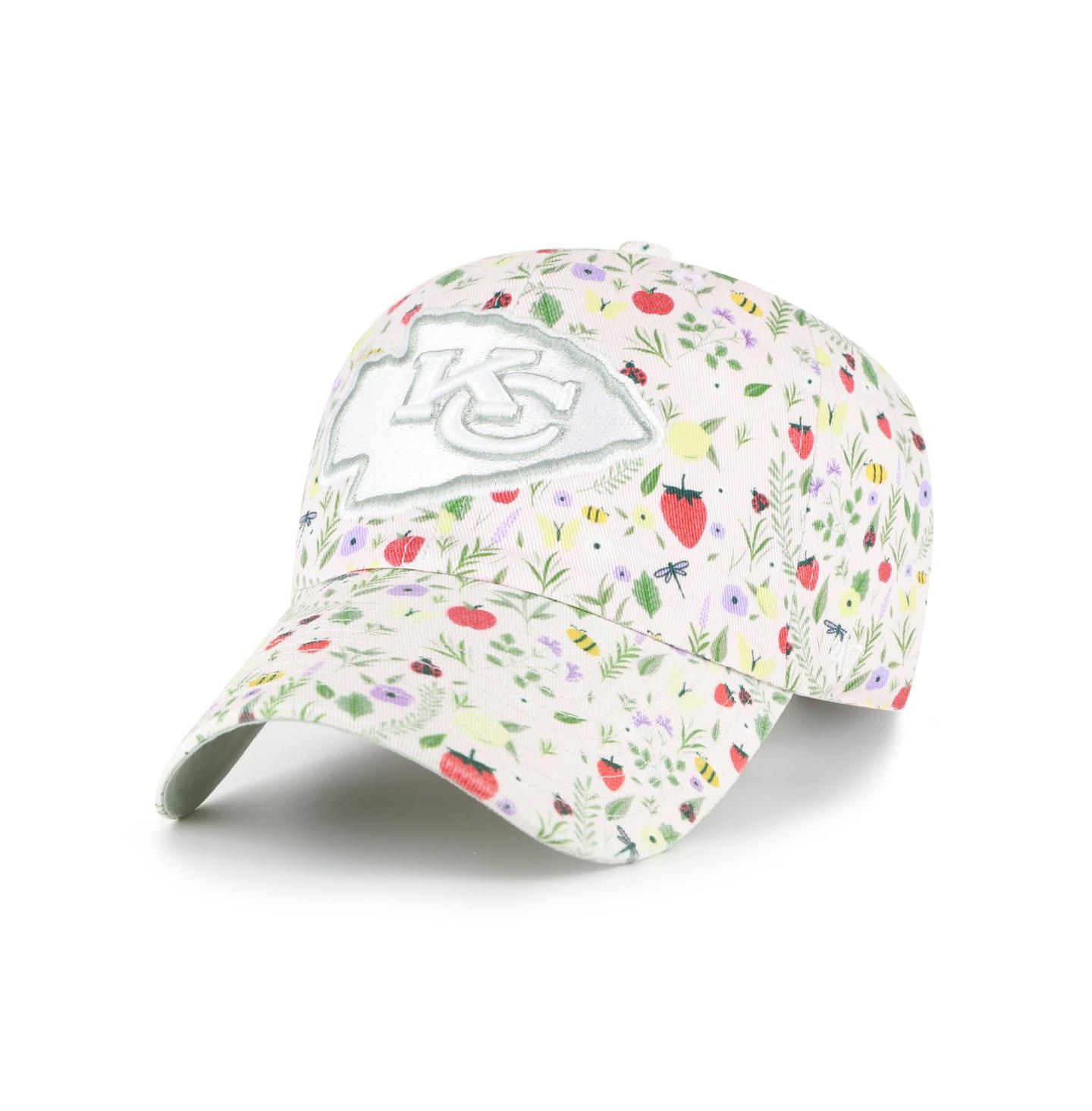 Кепка '47 Brand Light Pink Kansas City Chiefs Posey Clean Up Adjustable Hat для девочек — фото 1