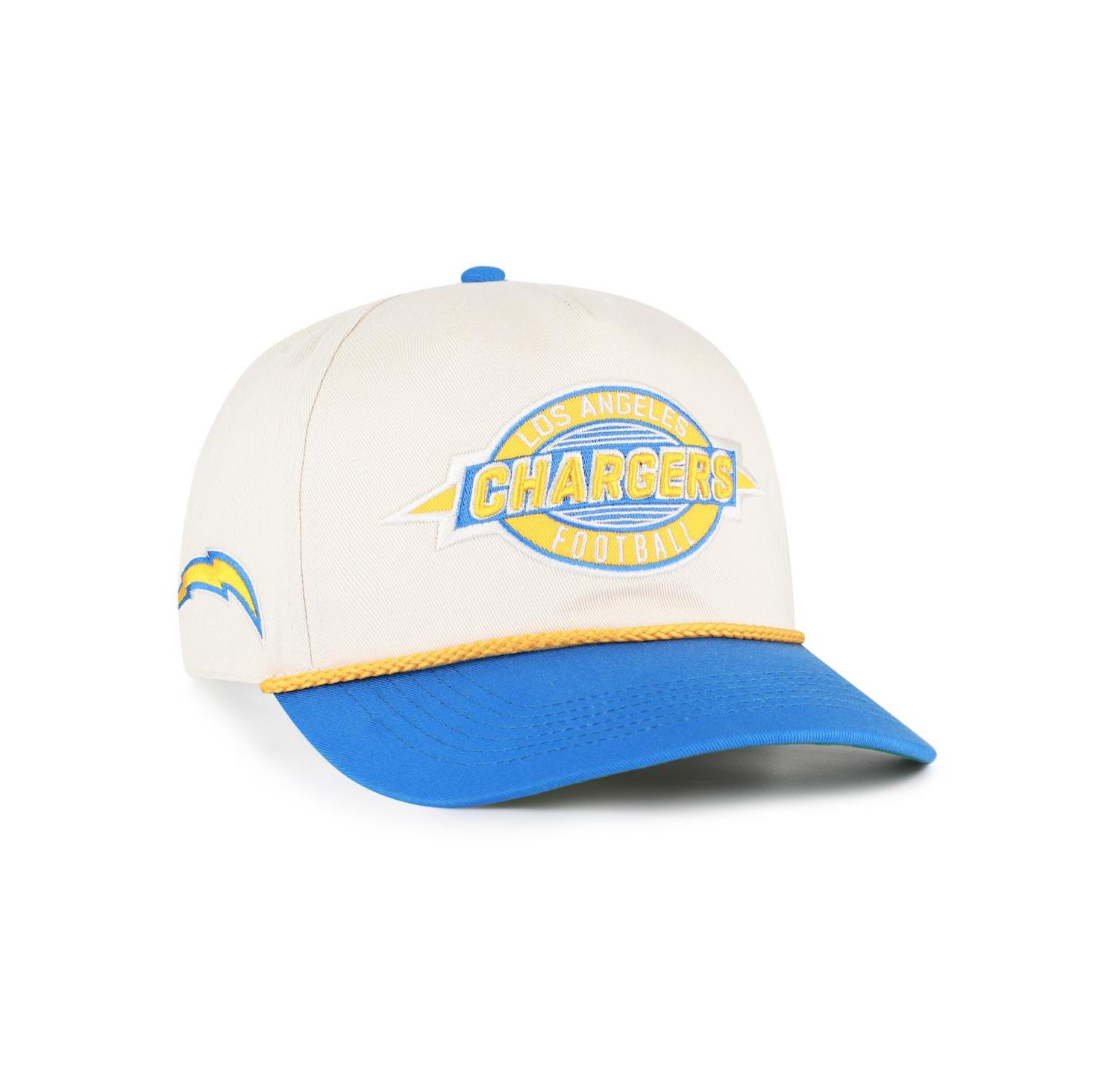 Men's Natural Los Angeles Chargers Frame Out Two Tone Hitch Adjustable Hat