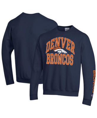 Men's Navy Denver Broncos Powerblend Fleece Sweatshirt