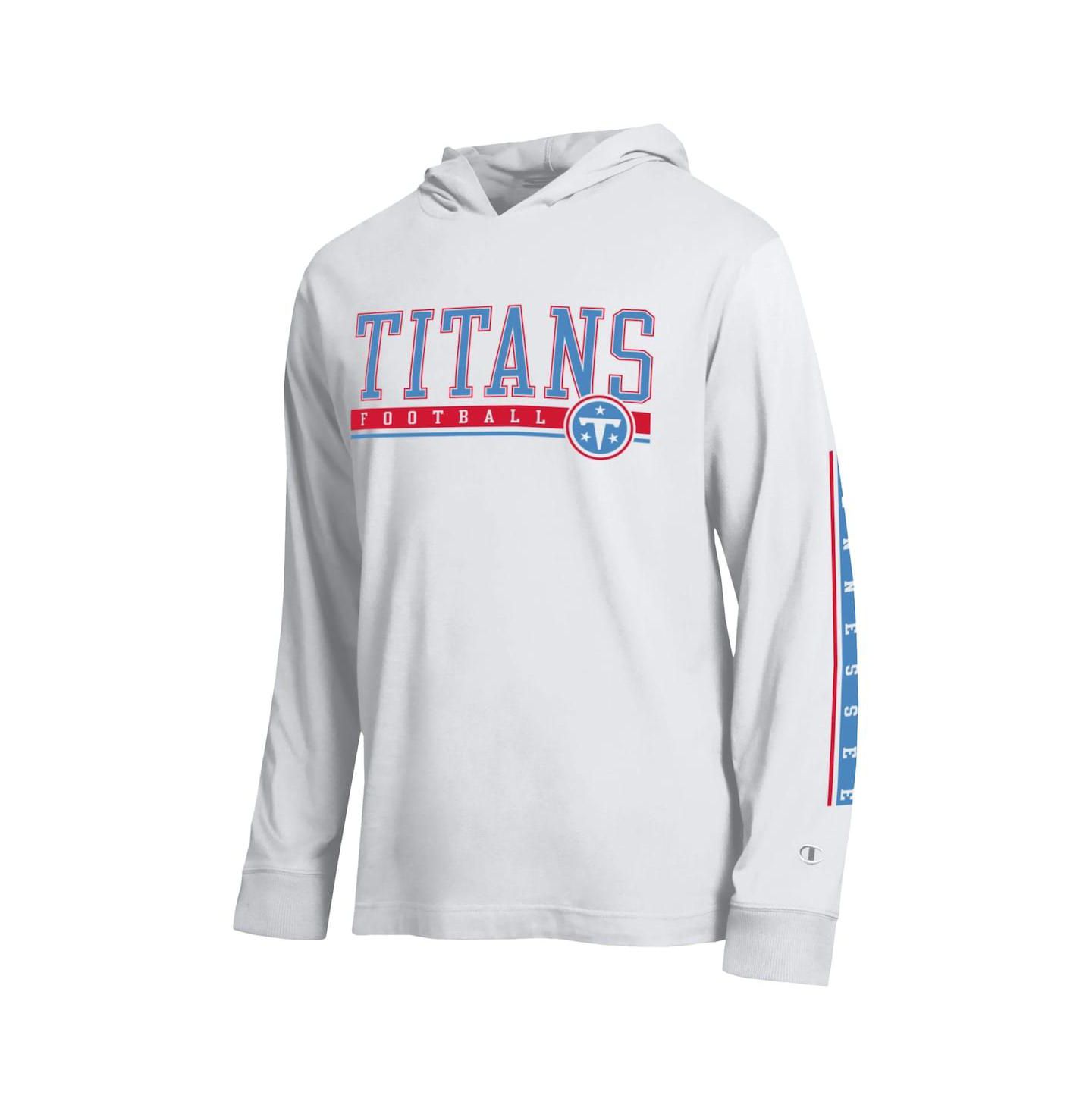 Мужская футболка Champion White Tennessee Titans All Star Hooded — фото 3