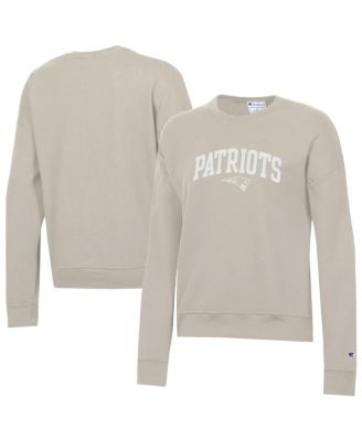 Women's Light Brown New England Patriots Powerblend Cocoa Butter Fleece Sweatshirt