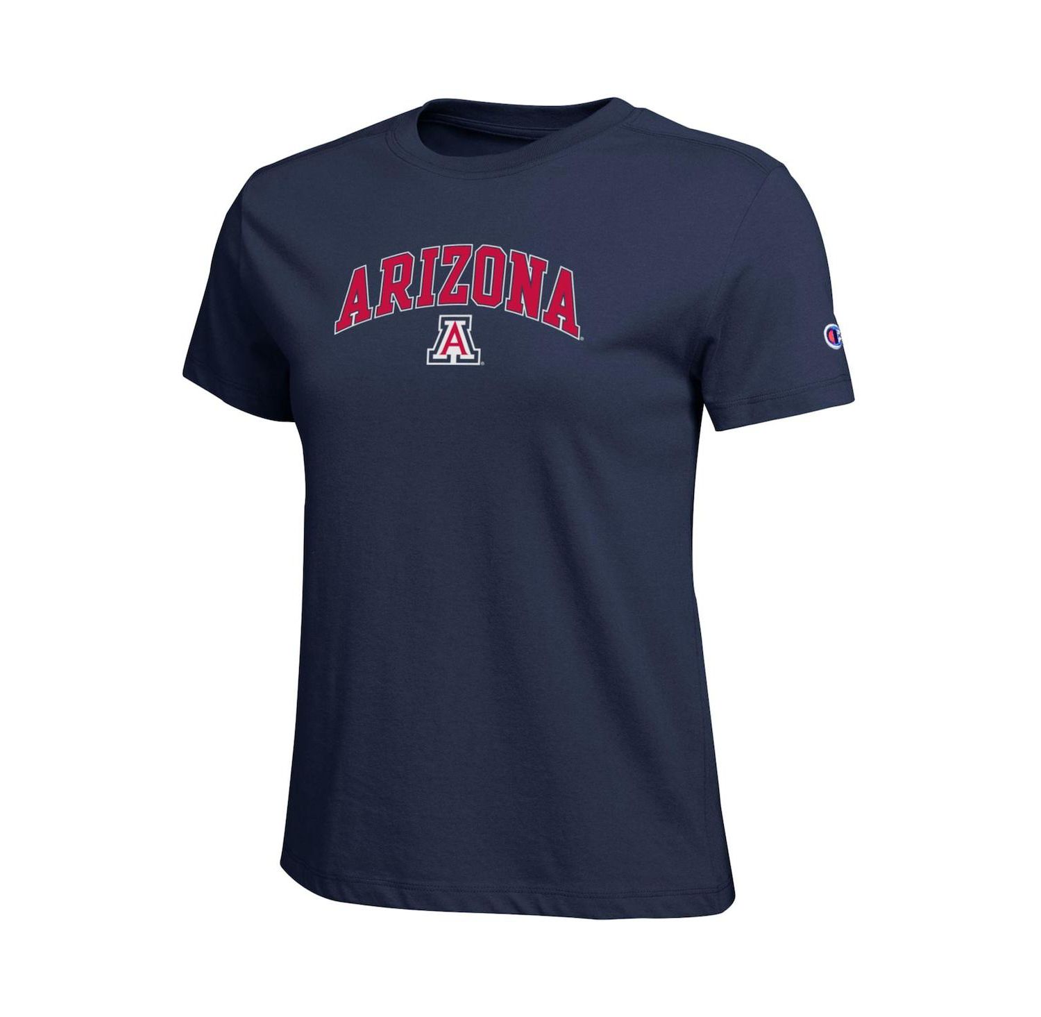 Women's Navy Arizona Wildcats Arched Over Logo T-Shirt