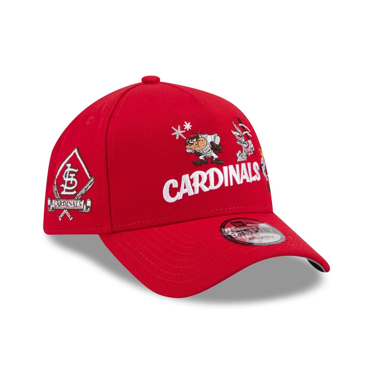 Детская кепка New Era Red St. Louis Cardinals Looney Tunes A-Frame 9FORTY Adjustable Hat — фото 1