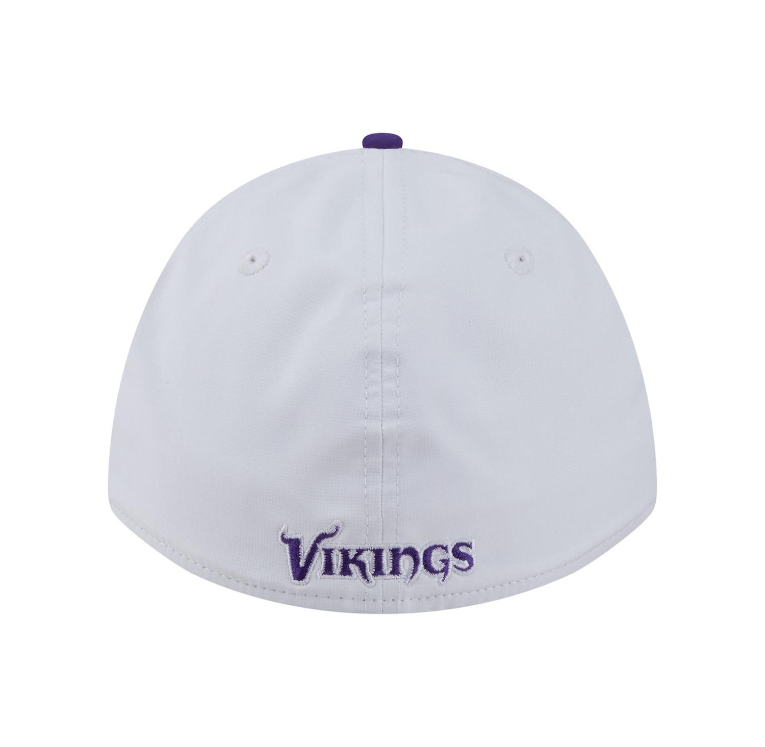 Men's White/Purple Minnesota Vikings Patch 39THIRTY A-Frame M-Crown Perforated Flex Hat