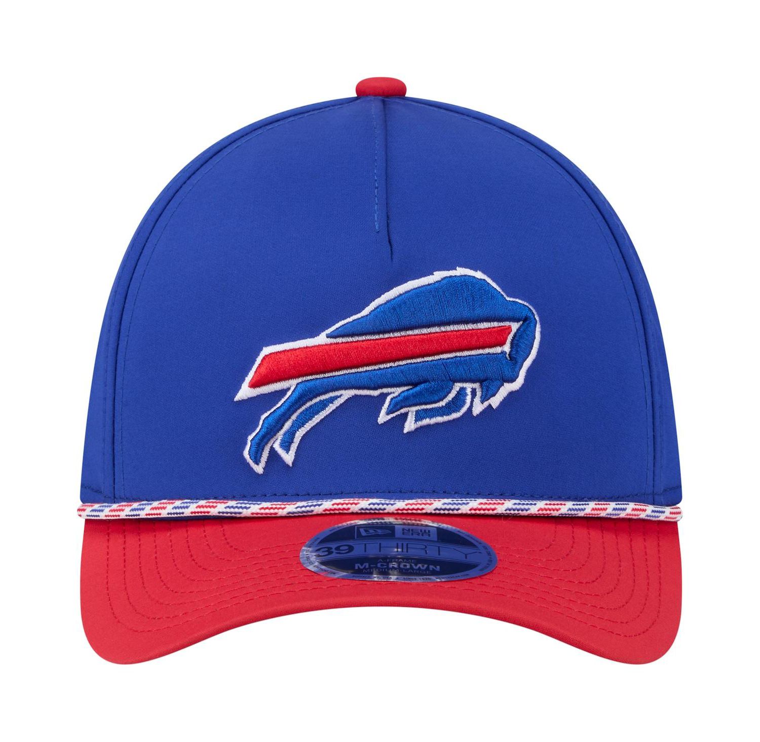 Men's Royal/Red Buffalo Bills Rope M-Crown A-Frame 39THIRTY Flex Hat