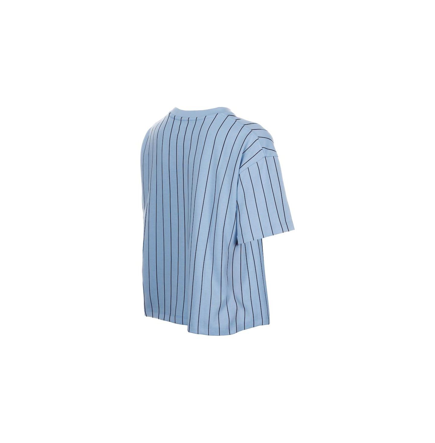 Женская футболка New Era Light Blue Washington Nationals City Connect Throwback Meshback Pinstripe Boxy — фото 2