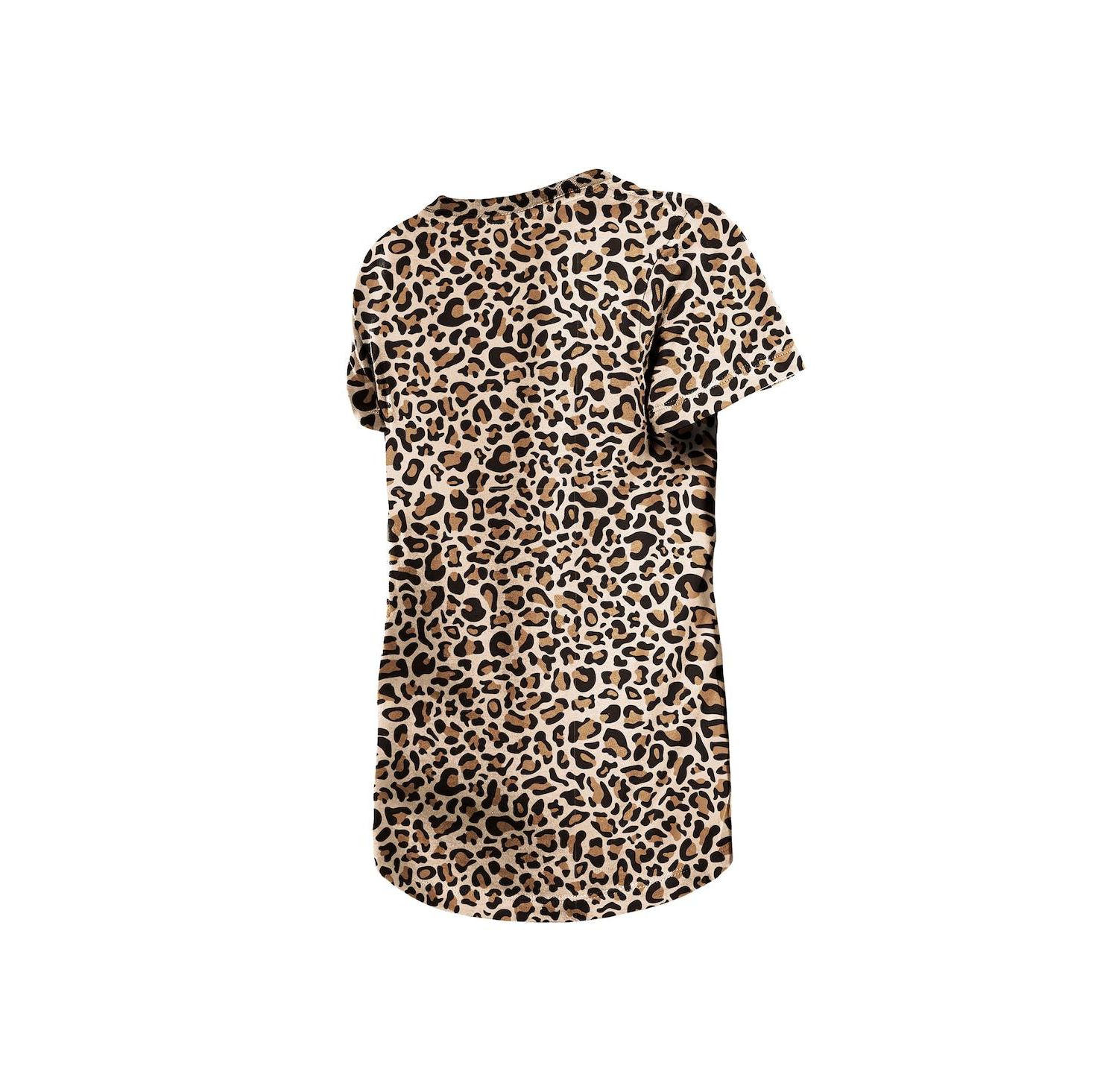Big Girls Brown Los Angeles Dodgers Leopard T-Shirt