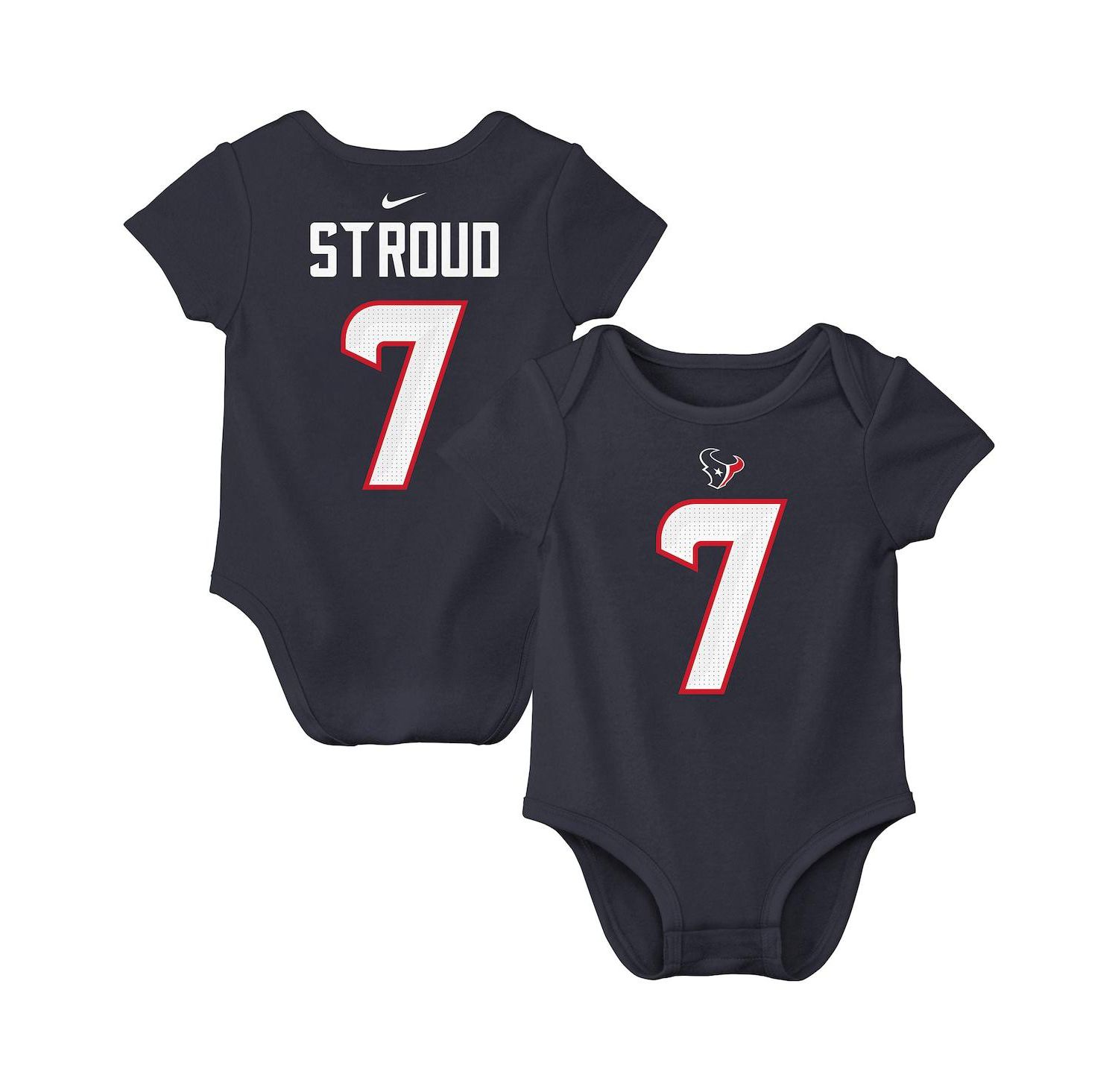 Baby Boys and Girls C.J. Stroud Navy Houston Texans Player Name & Number Bodysuit