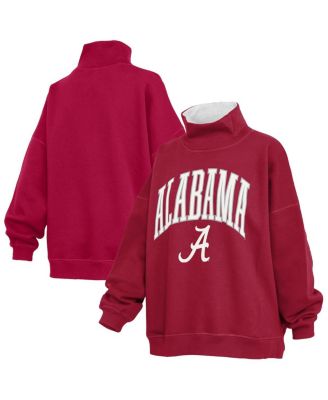 Women's Crimson Alabama Crimson Tide Oversized Mock Neck Sweatshirt