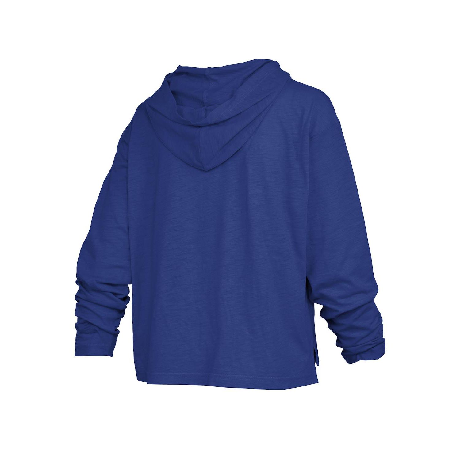 Women's Royal Kentucky Wildcats Nelson Arch Over Logo Long Sleeve Hooded Slub T-Shirt