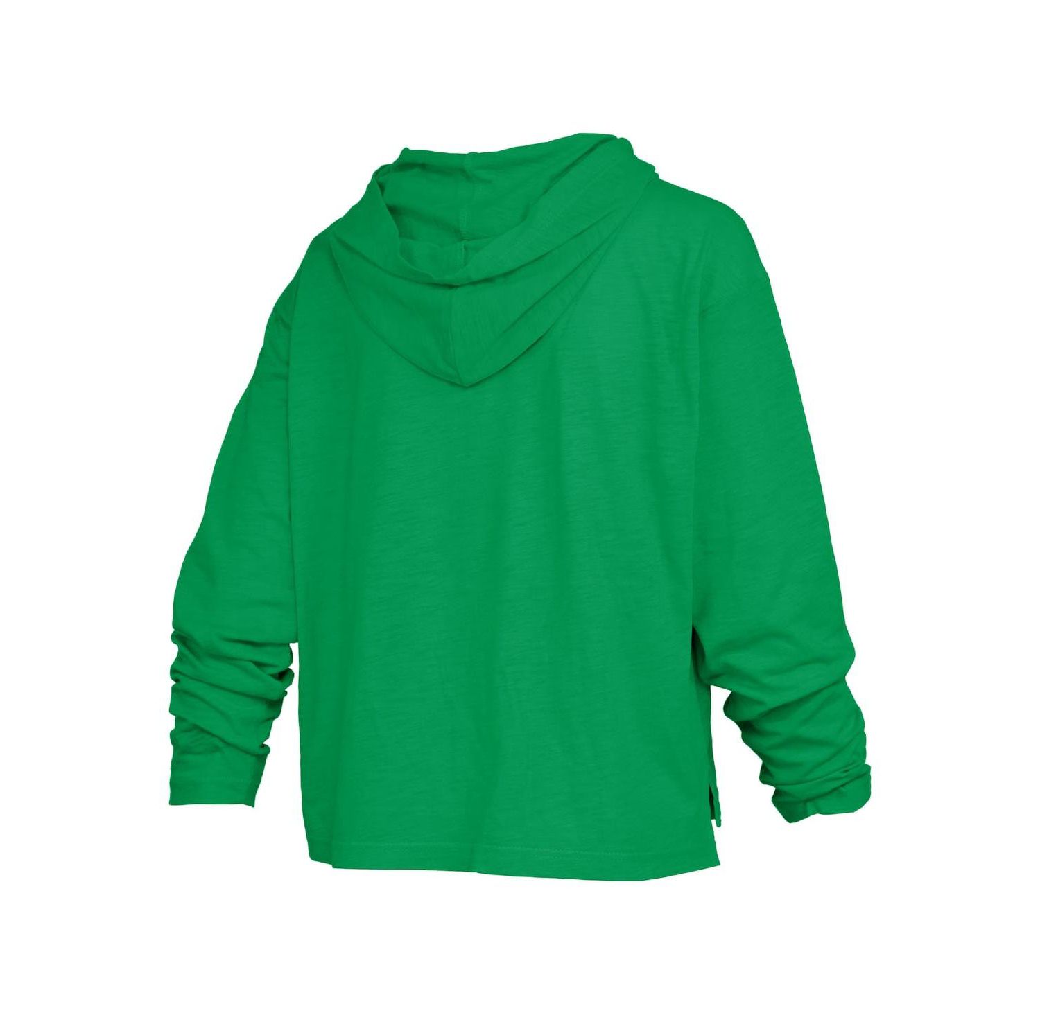 Women's Green Oregon Ducks Nelson Arch Over Logo Long Sleeve Hooded Slub T-Shirt