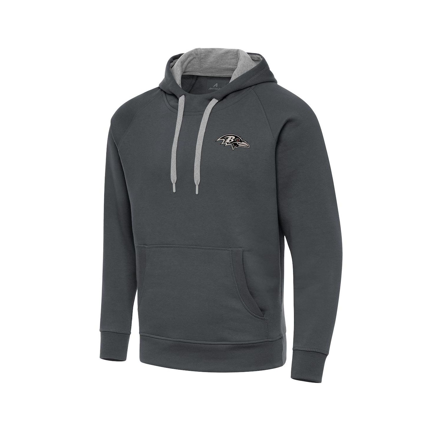 Men's Charcoal Baltimore Ravens Brushed Carbon Victory Pullover Hoodie