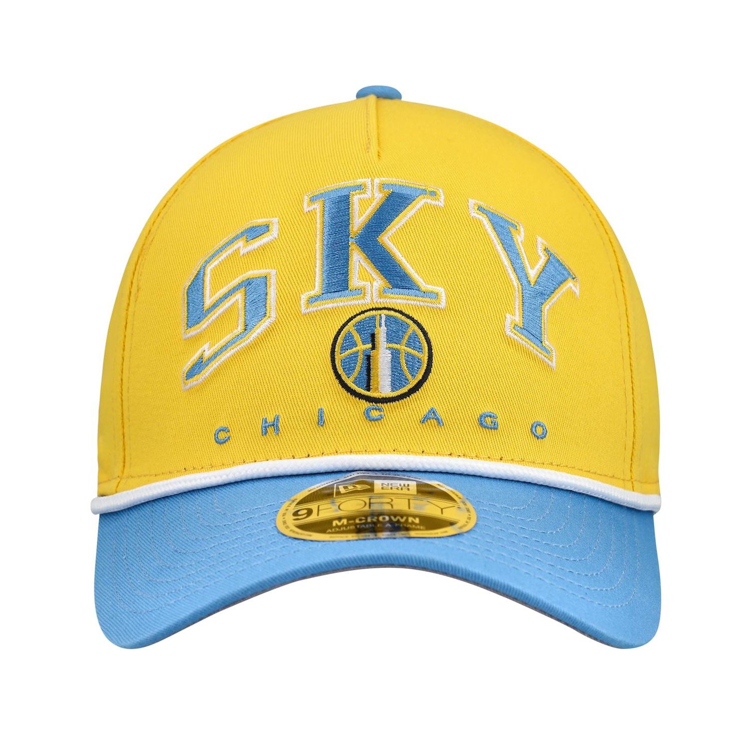 Men's Yellow Chicago Sky Bold Arch COOLERA 9FORTY A-Frame M-Crown Adjustable Hat