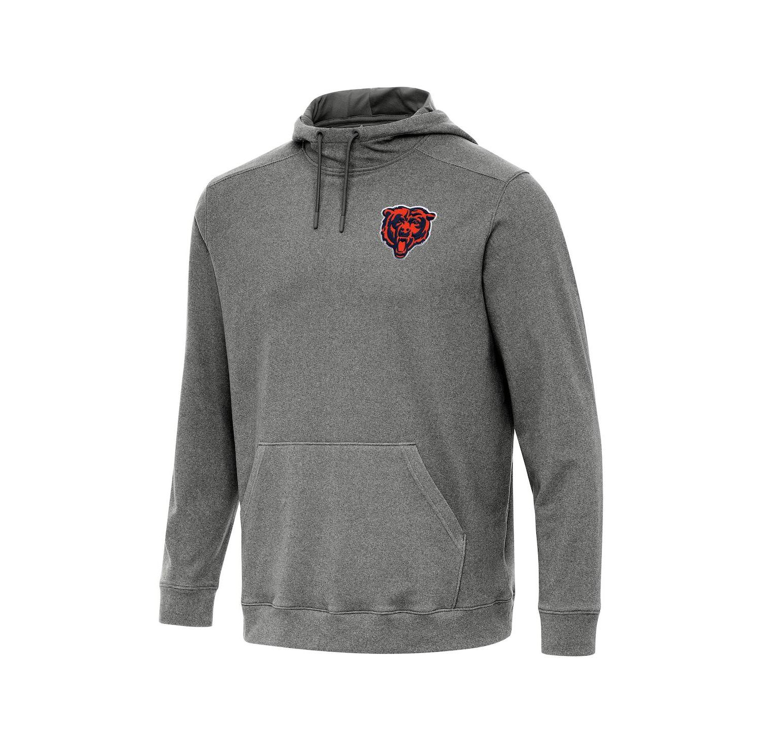 Men's Heather Black Chicago Bears Cloud Pullover Hoodie