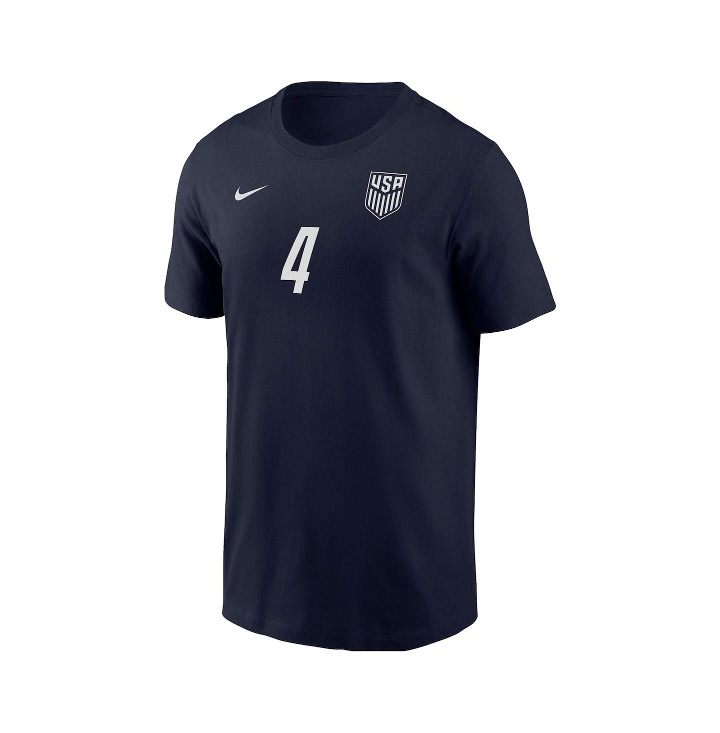 Мужская футболка Nike Tyler Adams Navy Usmnt Away Name & Number — фото 3